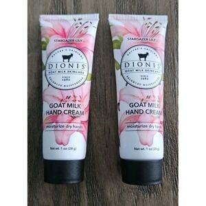 2X Dionis Goat Milk Stargazer Lily Scented Hand Cream Travel Size 1 oz